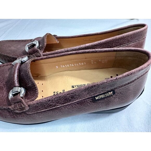 Mephisto Cool Air Natala Brown Size 8.5 Leather Ring Strap Comfort Loafers Shoes - Picture 2 of 8